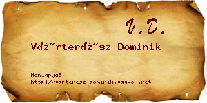 Várterész Dominik névjegykártya