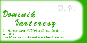 dominik varteresz business card